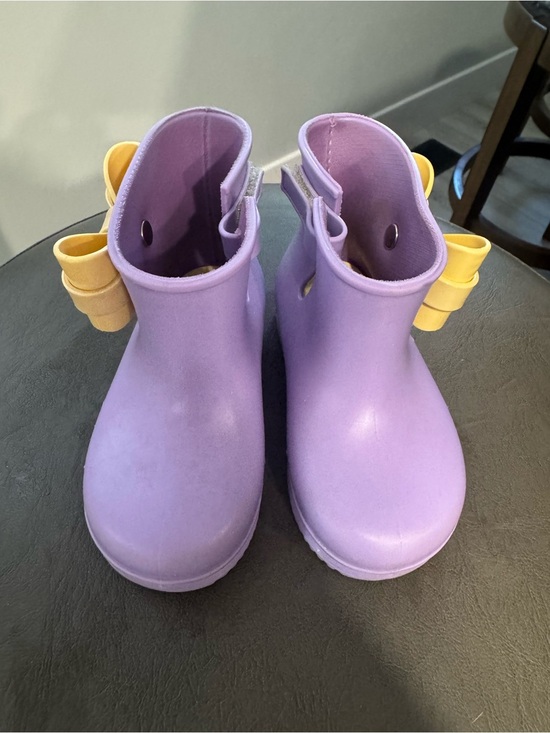 Mini Melissa Other - Mini Melissa Sugar Rain Bow Boots Lilac Purple Yellow Toddler Size 7/8